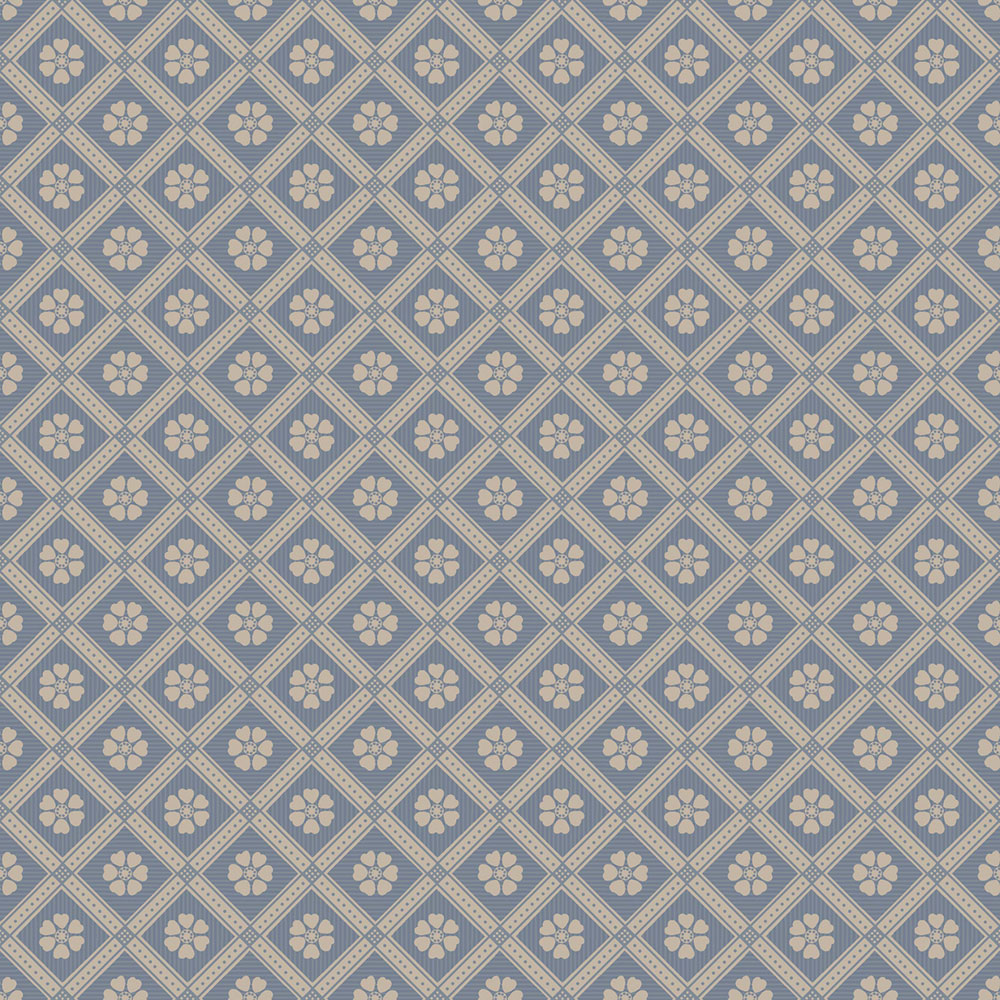 Tapete, blau, Blumen, 4820, New Heritage, Boråstapeter