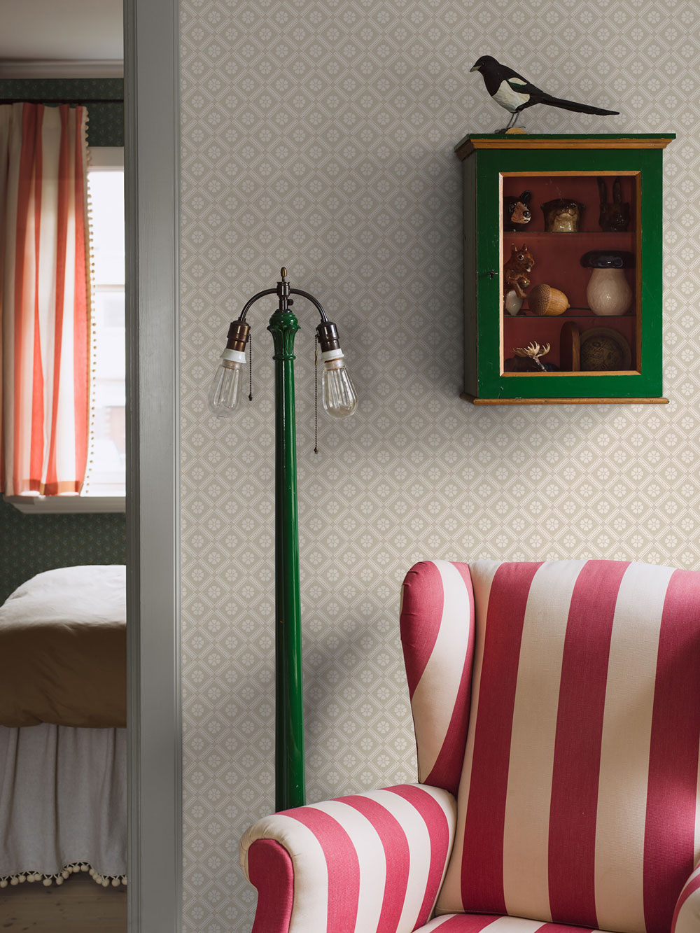 Tapete, beige, Blumen, 4823, New Heritage, Boråstapeter