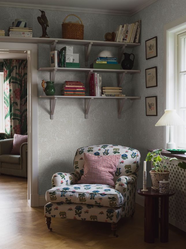 Tapete, beige, Bäume, Blätter, Tiere, 4824, New Heritage, Boråstapeter