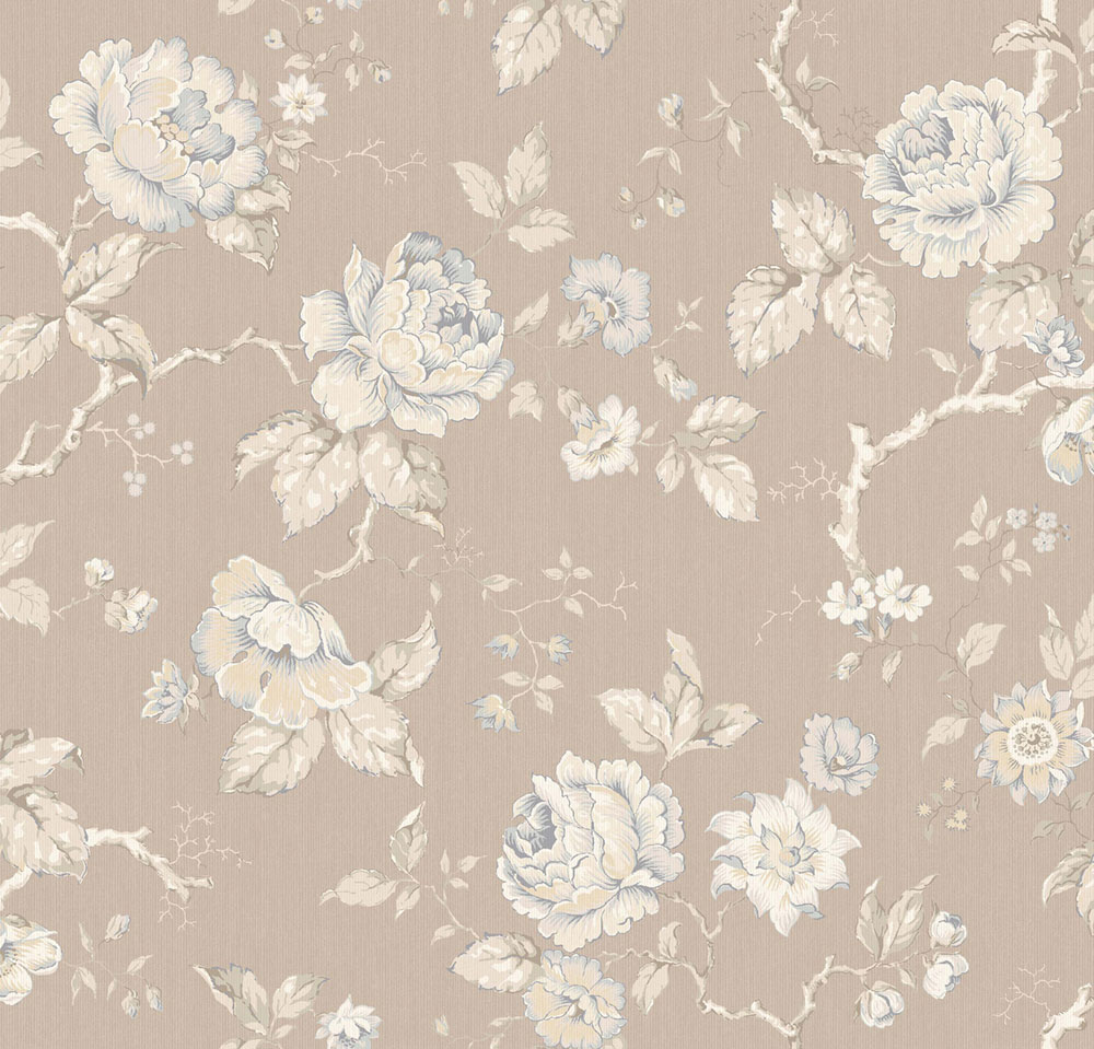 Tapete, beige, Blumen, 4828, New Heritage, Boråstapeter