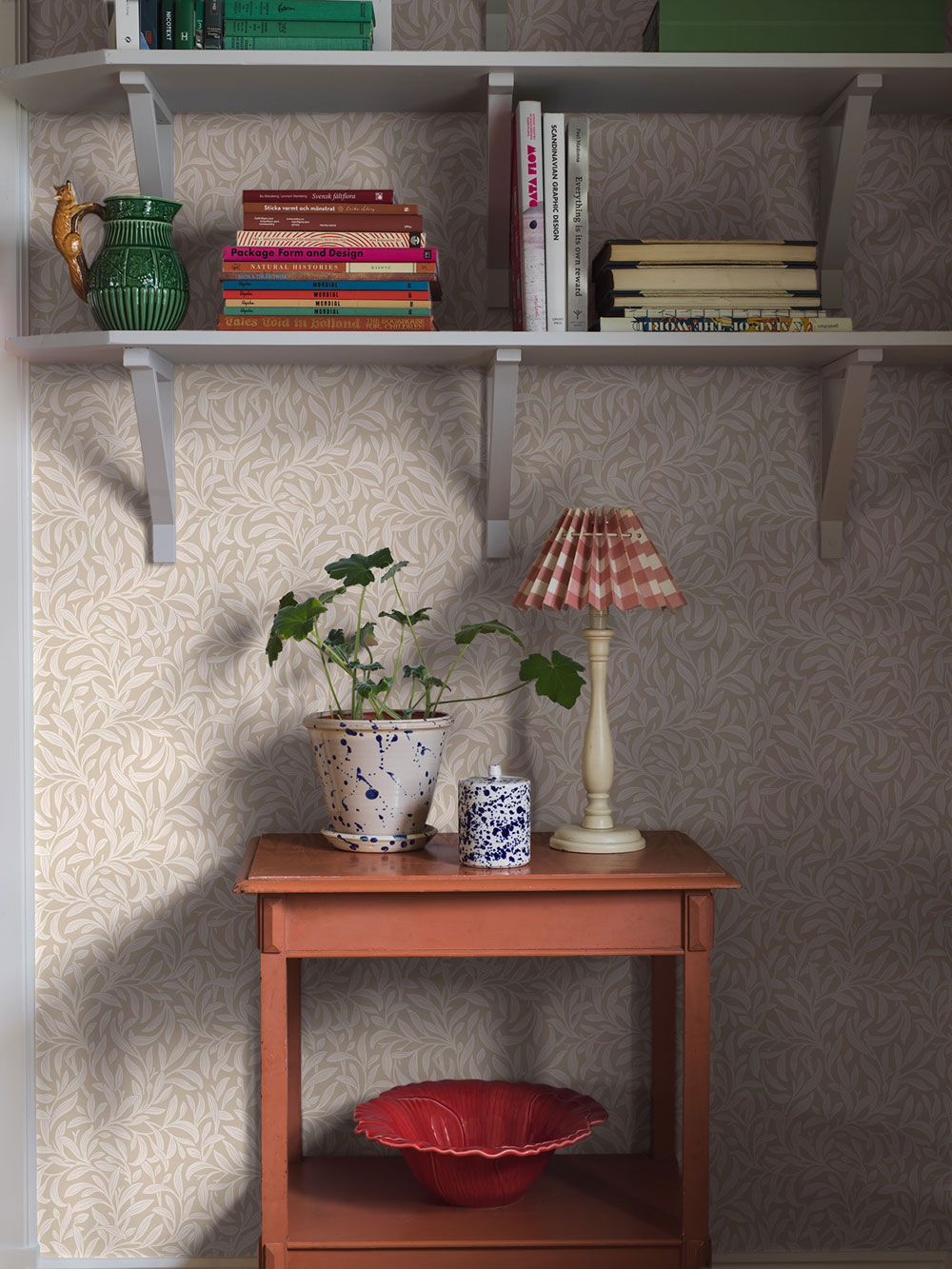 Tapete, beige, Blätter, 4832, New Heritage, Boråstapeter