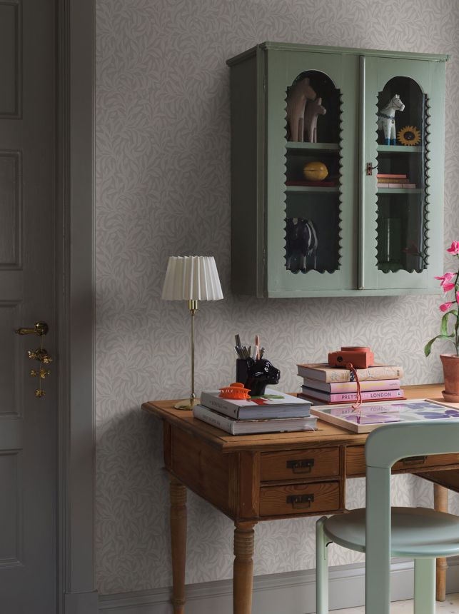 Tapete, grau, Blätter, 4833, New Heritage, Boråstapeter