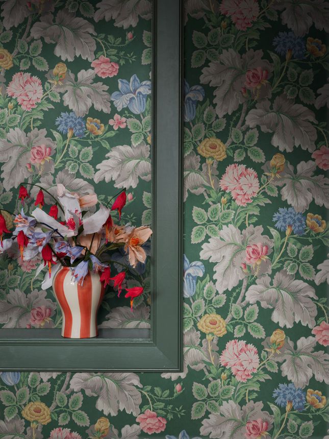 Tapete, grün, Blumen, 4834, New Heritage, Boråstapeter