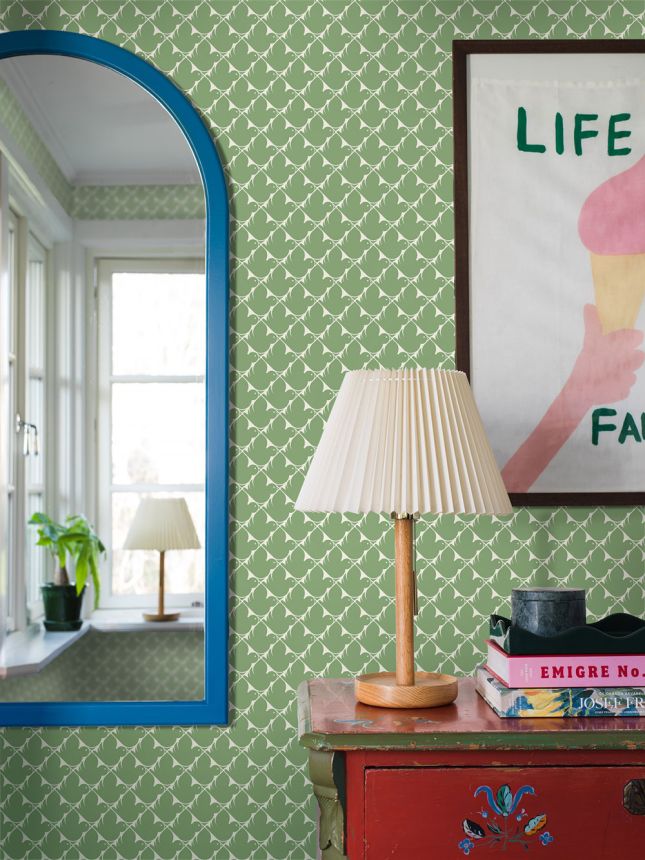 Tapete, grün, Vögel, 4845, New Heritage, Boråstapeter