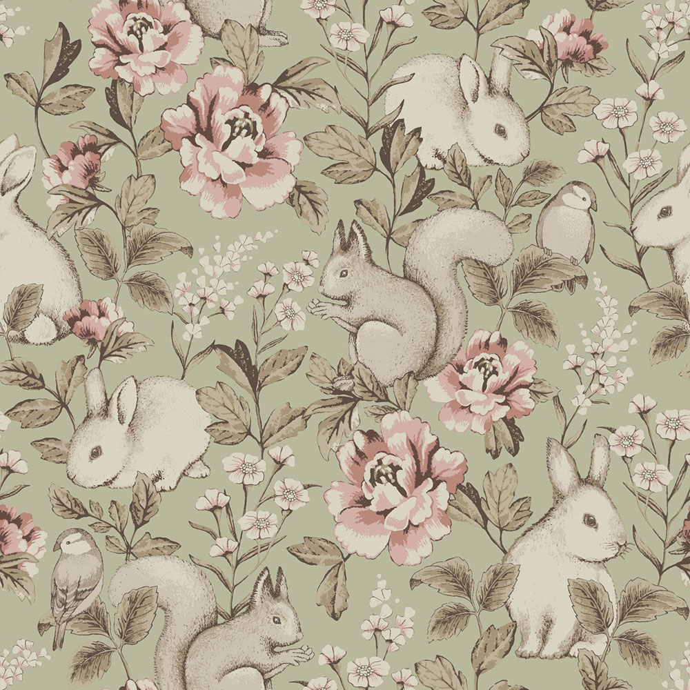 Tapete, grün, Tiere, 6931, Newbie Wallpaper, Boråstapeter