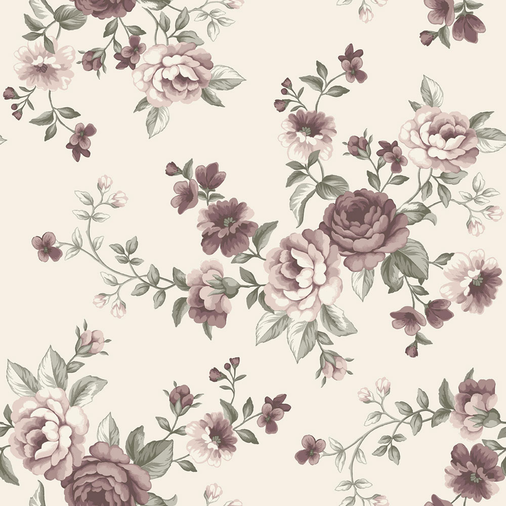 Tapete, creme, Blumen, Rosen, 7485, Newbie Wallpaper, Boråstapeter