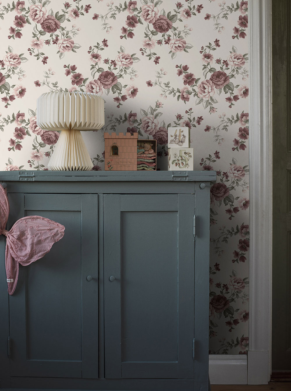 Tapete, creme, Blumen, Rosen, 7485, Newbie Wallpaper, Boråstapeter