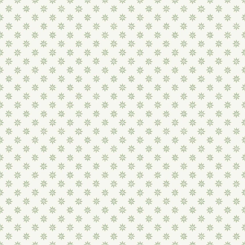 Tapete, weiß-grün, Blumen, 5809, Nordic Folk, Borastapeter