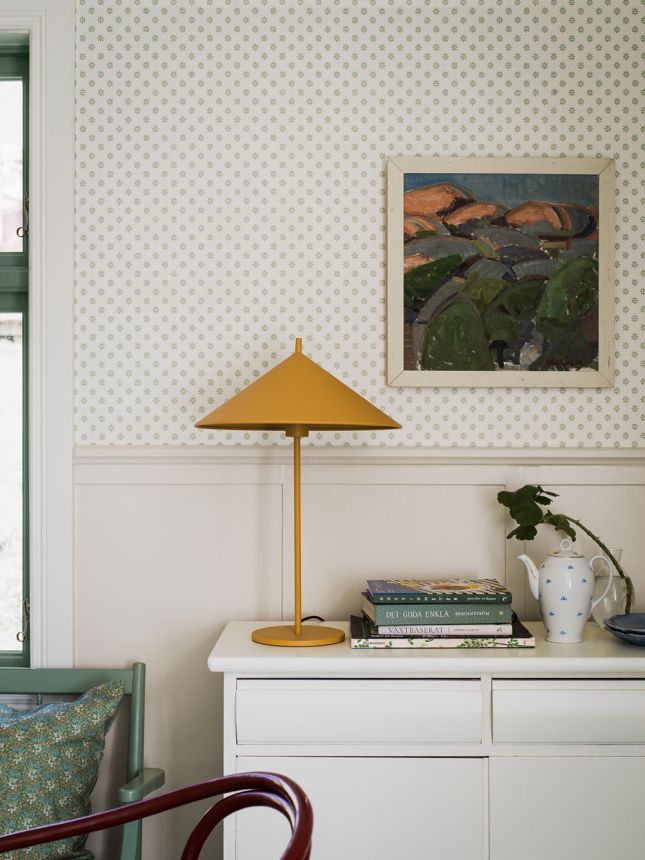 Tapete, weiß-grün, Blumen, 5809, Nordic Folk, Borastapeter