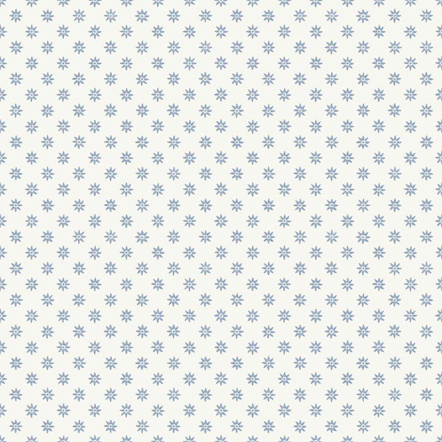 Tapete, weiß-blau, Blumen, 5810, Nordic Folk, Borastapeter