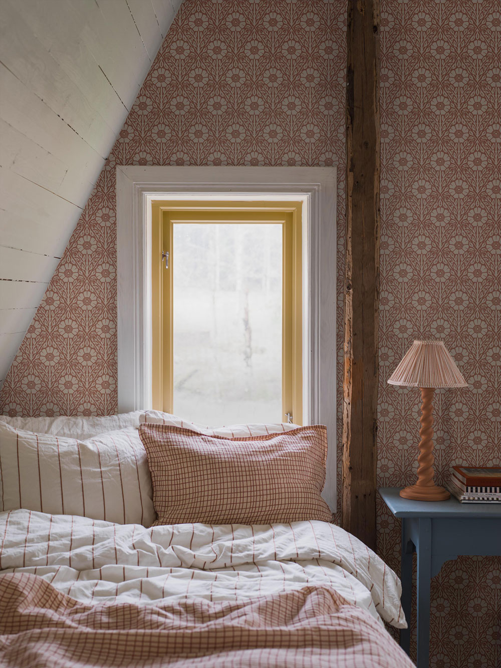 Tapete, braun-rot, Blumen, 5812, Nordic Folk, Borastapeter