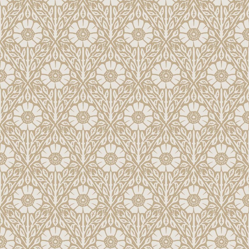 Tapete, beige, Blumen, 5814, Nordic Folk, Borastapeter