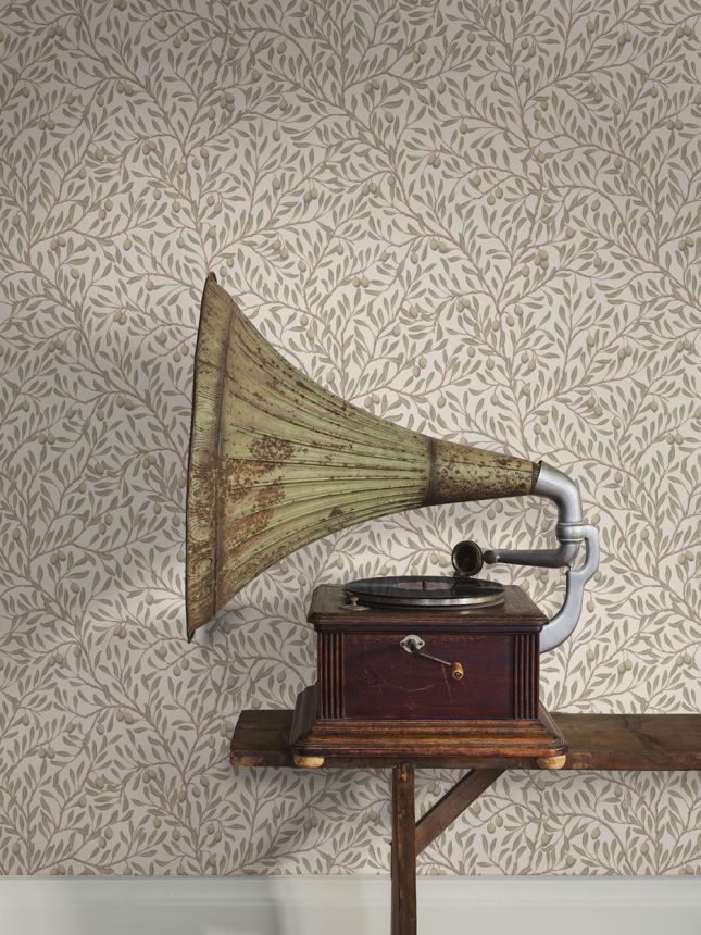 Tapete, grau-beige, Olivenbaum, 5705, Orangeri, Boråstapeter