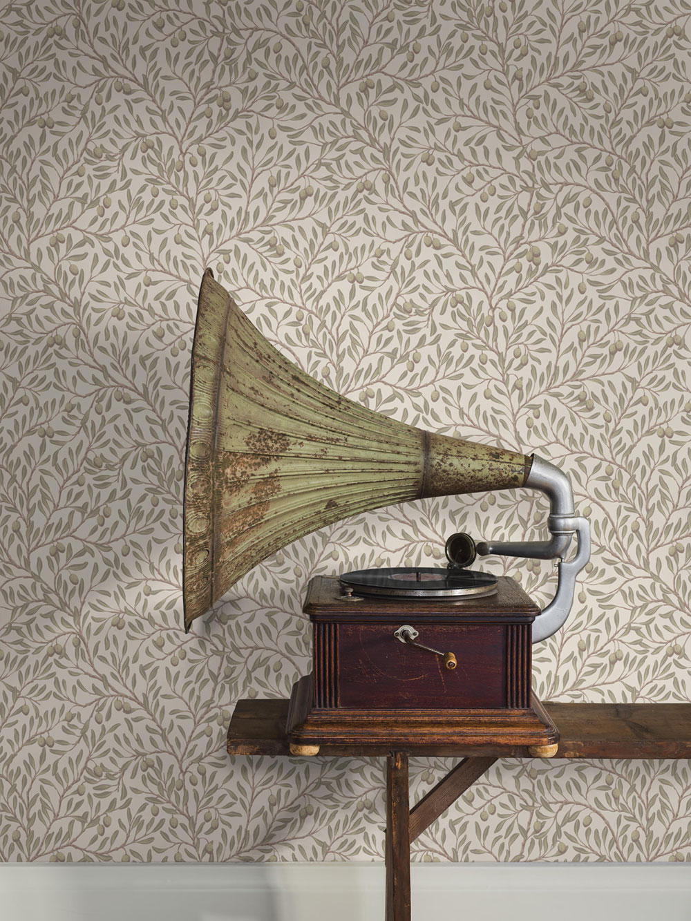 Tapete, grau-beige, Olivenbaum, 5705, Orangeri, Boråstapeter