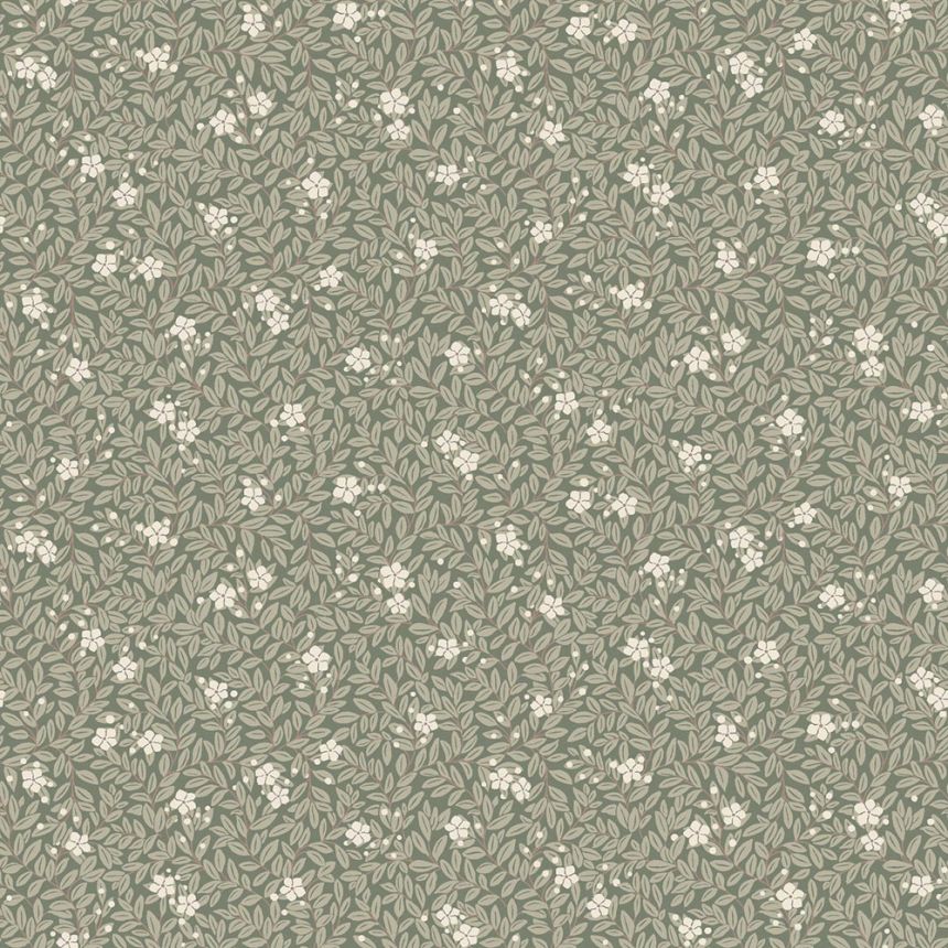 Tapete, grün, Blumen, Blätter, 5716, Orangeri, Boråstapeter