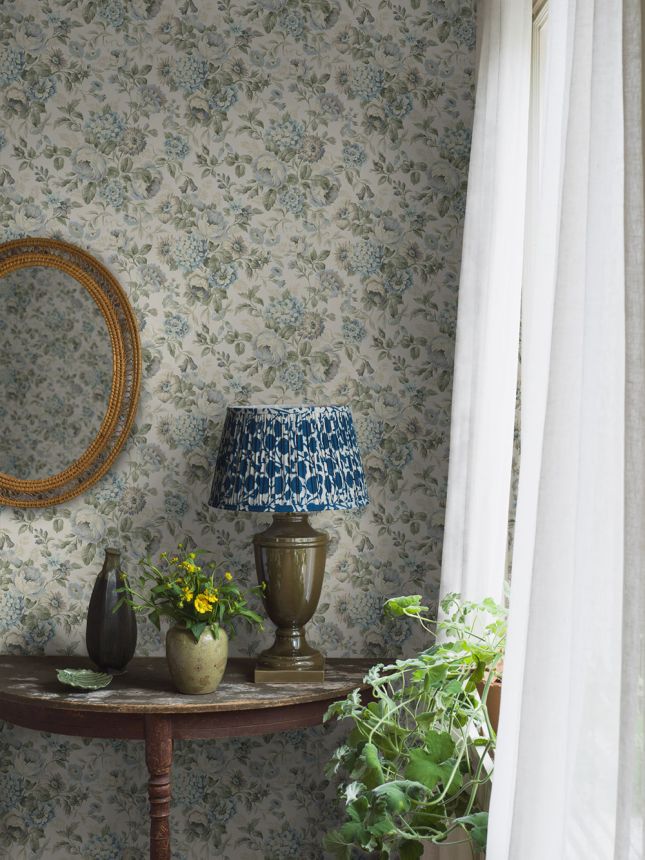 Tapete, beige, Blumen, 5726, Orangeri, Boråstapeter