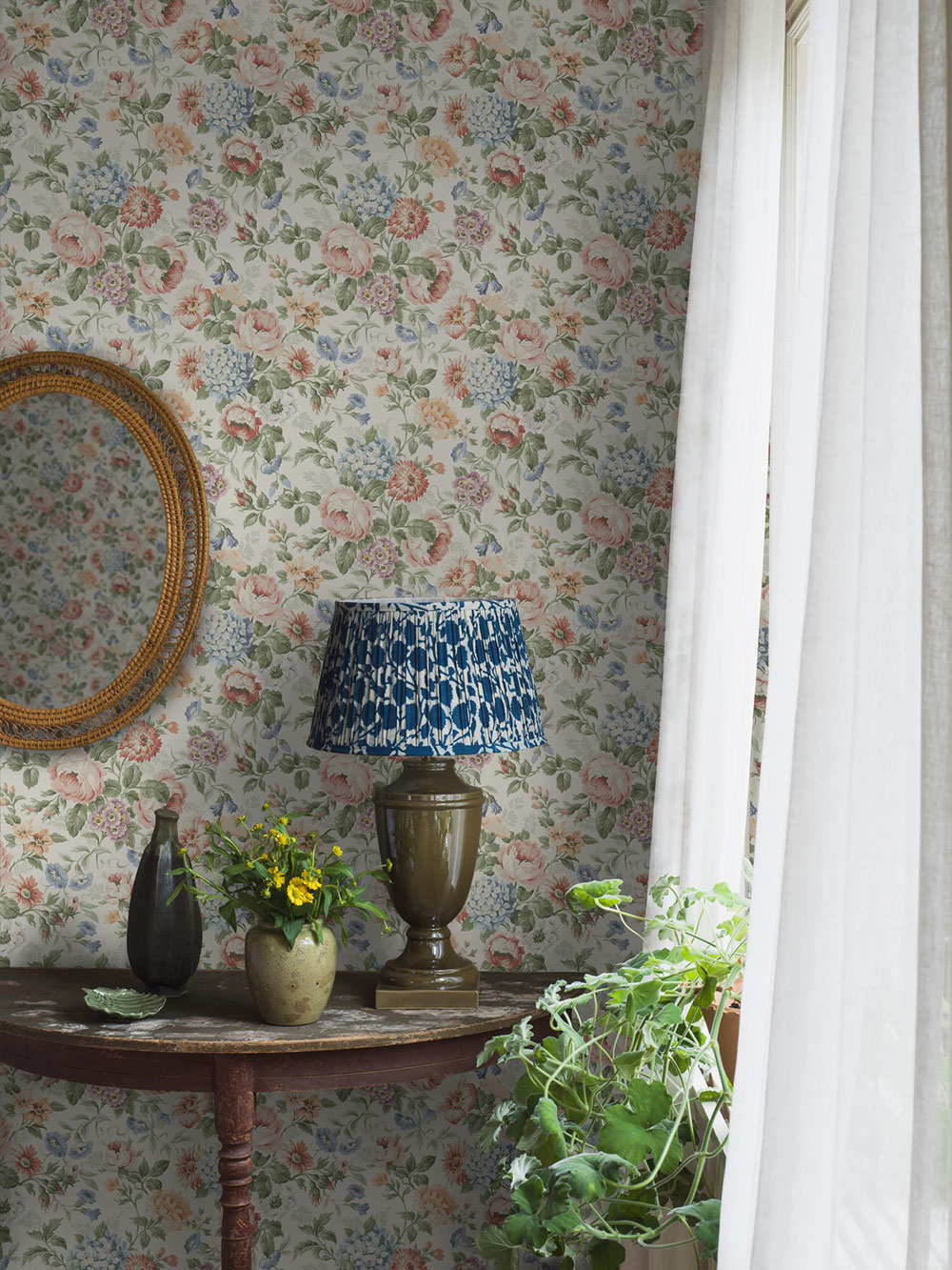 Tapete, beige, Blumen, 5728, Orangeri, Boråstapeter