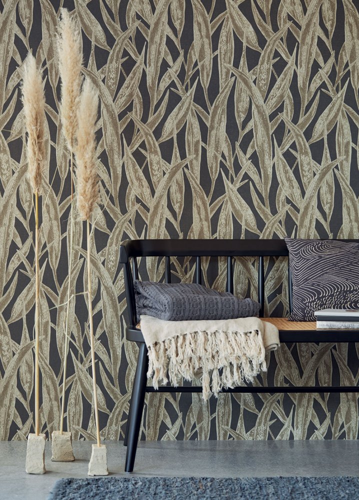 Vliestapete 300805, Blätter, Gras, Waterfront, Eijffinger