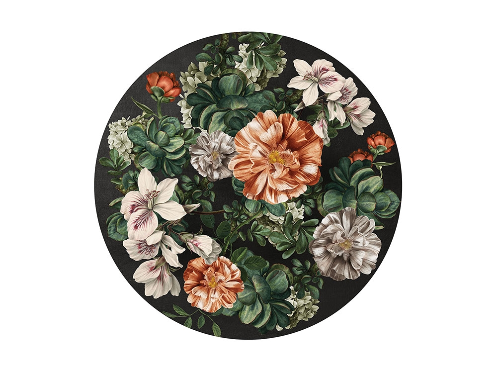 Luxus kreisförmige Tapete Blumen Durchmesser 145 cm, 300339 Circles, BN Walls