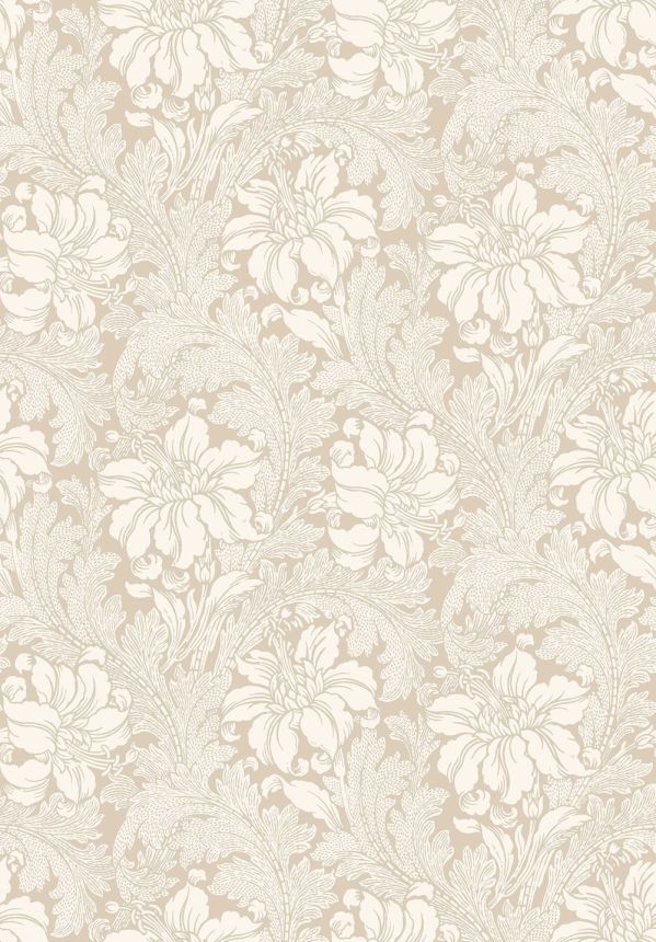 Beige Tapete, Blumen, 2011, Icons, Borastapeter