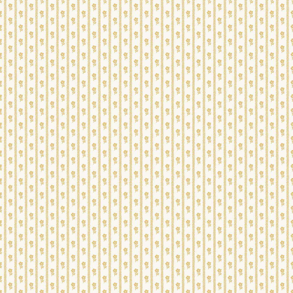 Tapete, gelb, Blumen, Streifen, 6953, Osterlen, Borastapeter