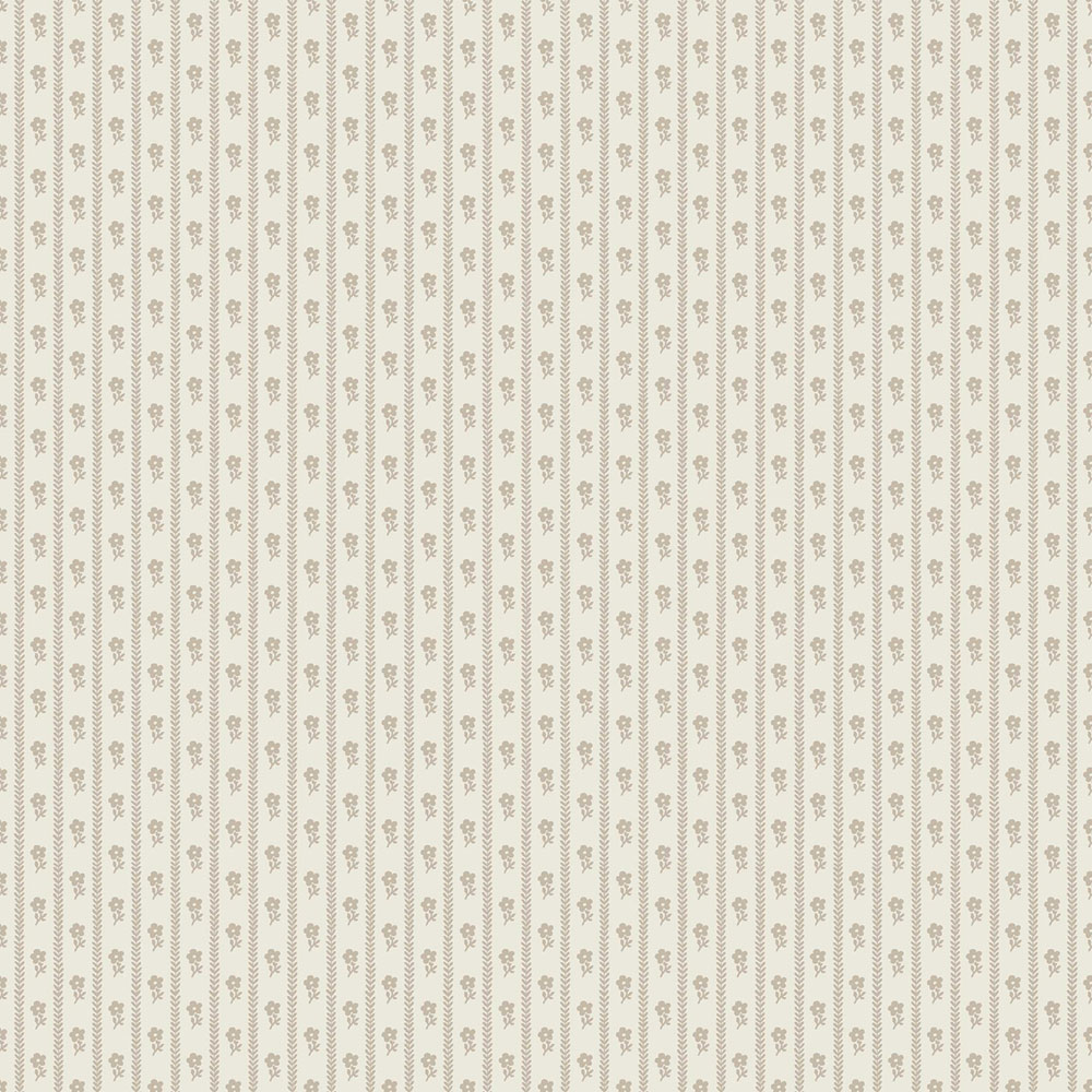 Tapete, grau-beige, Blumen, Streifen, 6955, Osterlen, Borastapeter