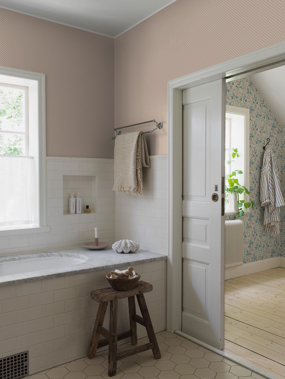 Tapete, rosa, Blumen, 6968, Osterlen, Borastapeter