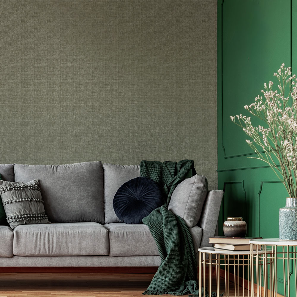 Tapete, grün, Stoffoptik, 128027, Refine, Graham Brown Boutique