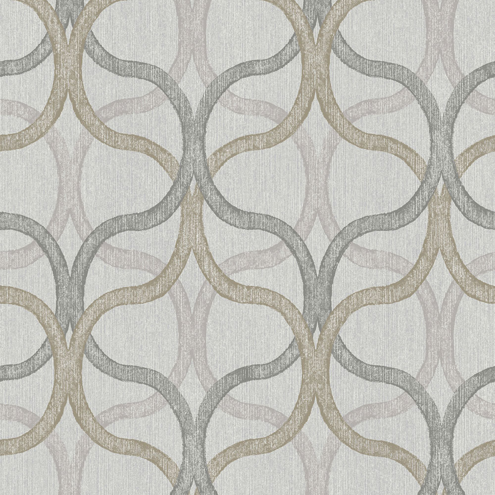Geometrische Tapete, grau-beige, 128009, Refine, Graham Brown Boutique