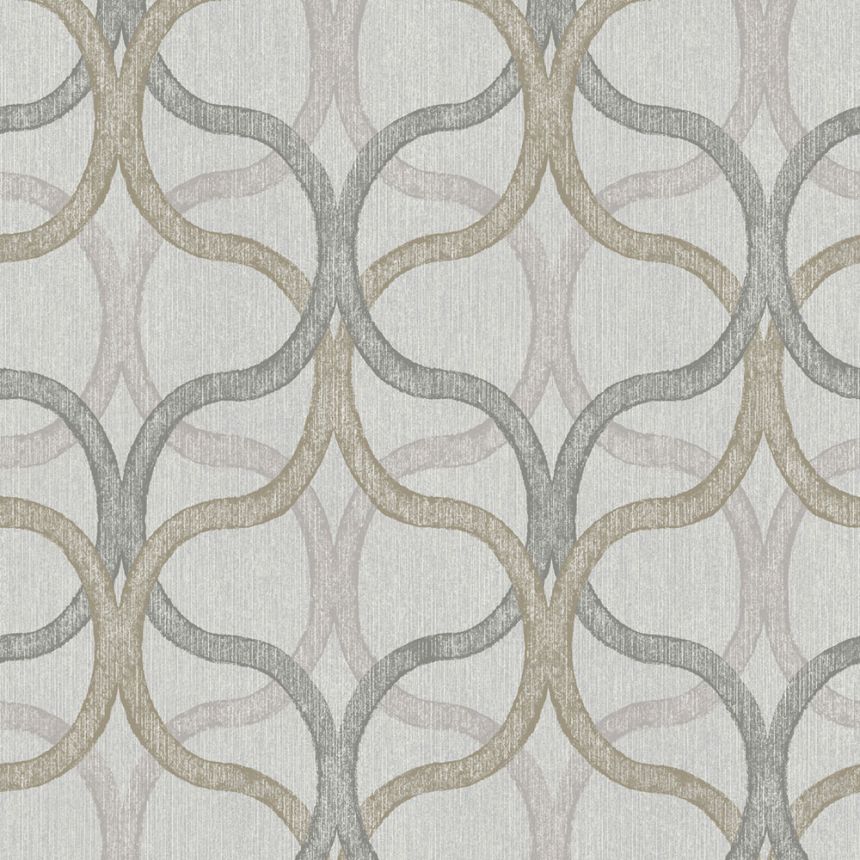 Geometrische Tapete, grau-beige, 128009, Refine, Graham Brown Boutique