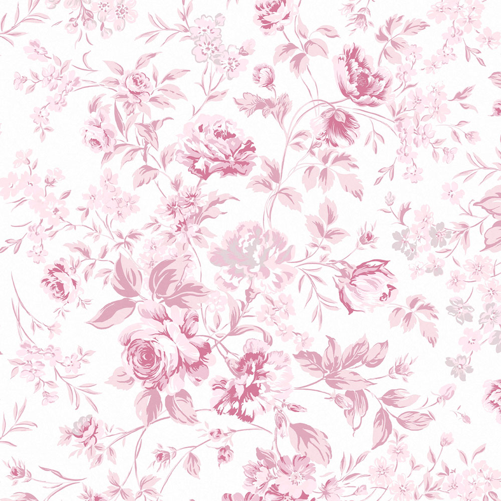 Tapete, rosa, Blumen, 125110, Shabby Chic by Rachel Ashwell