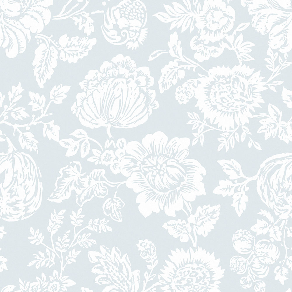 Tapete, blau, Blumen, 125141, Shabby Chic by Rachel Ashwell