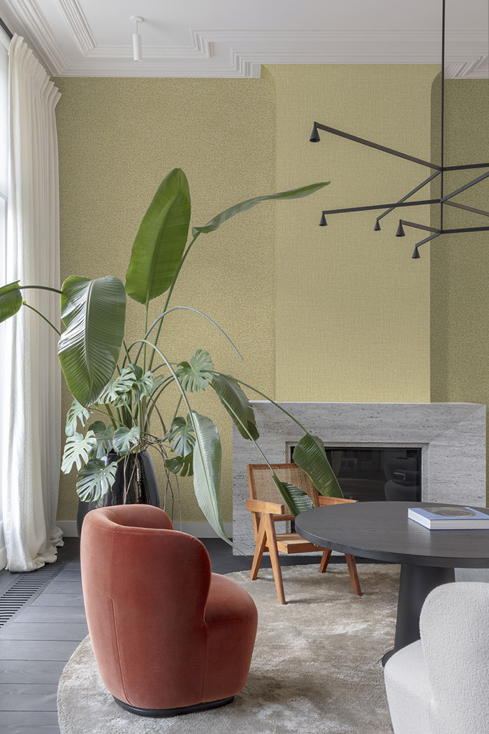 Tapete, grün, Stoffoptik, PW1110, Precious Weaves, Grande10