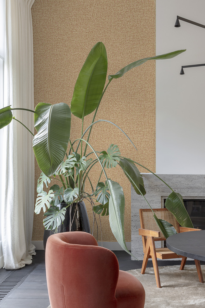 Tapete, braun-rot, Stoffoptik, PW1112, Precious Weaves, Grandeco