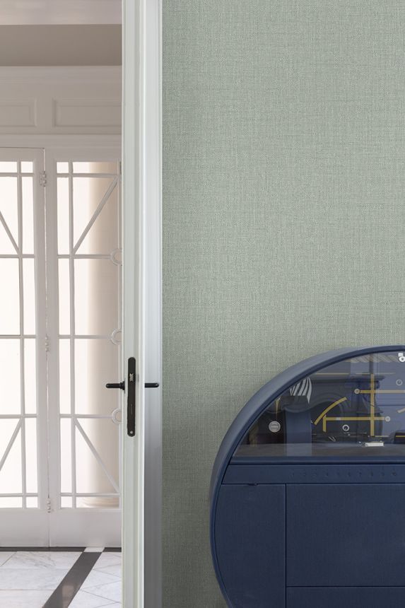 Tapete, türkis, Stoffoptik, PW1206, Precious Weaves, Grandeco