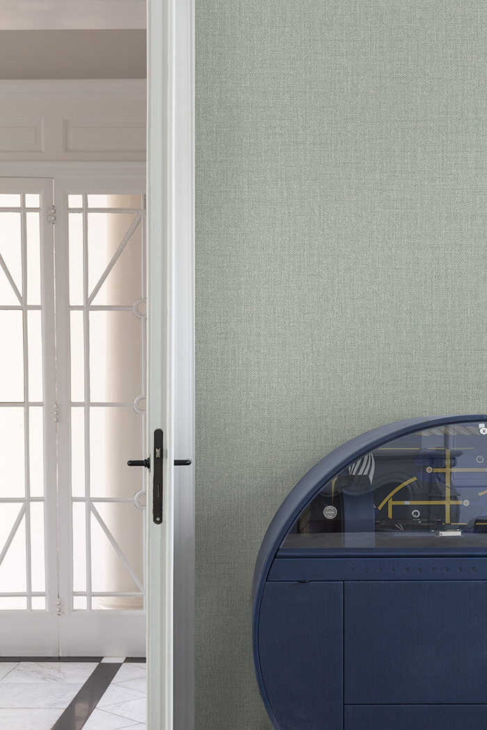 Tapete, türkis, Stoffoptik, PW1206, Precious Weaves, Grandeco