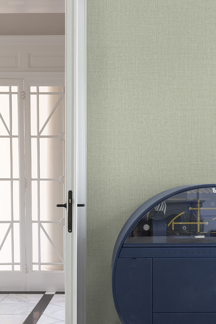 Tapete, grün, Stoffoptik, PW1211, Precious Weaves, Grandeco