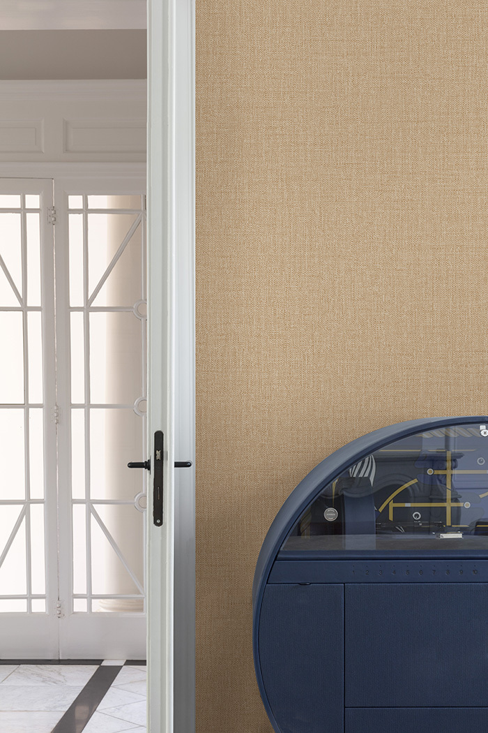 Tapete, braun-beige, Stoffoptik, PW1212, Precious Weaves, Grandeco