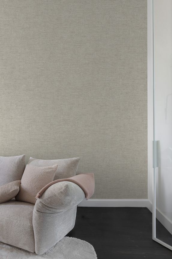 Tapete, grau-beige, Stoffoptik, PW1302, Precious Weaves, Grandeco
