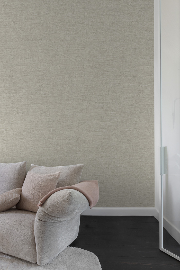 Tapete, grau-beige, Stoffoptik, PW1302, Precious Weaves, Grandeco