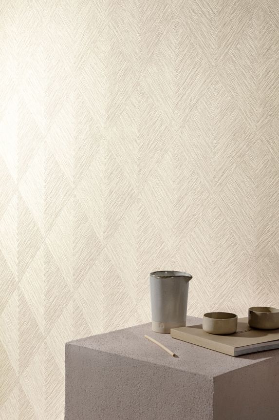 Tapete, creme-beige, geometrisch, PW3002, Precious Weaves, Grandeco