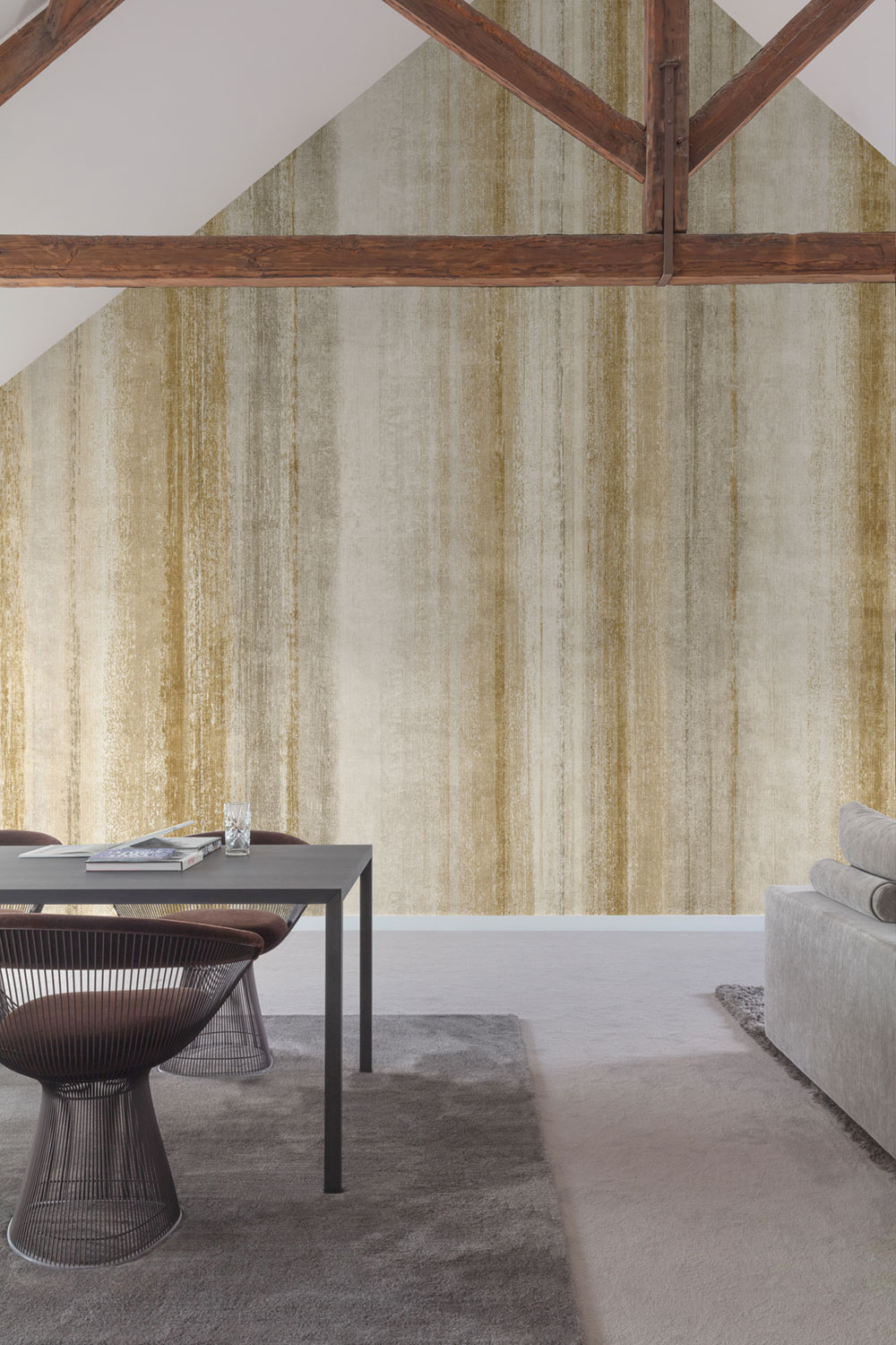 Tapete, braun-beige, Stoffoptik, PW6002, Precious Weaves, Grandeco