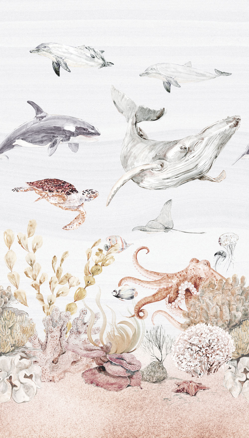 Fototapete, Unterwasserwelt, A71601, One roll, one motif 2, Grandeco