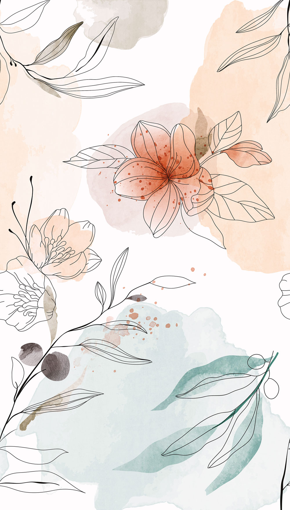 Fototapete, Blumen, A72701, One roll, one motif 2, Grandeco