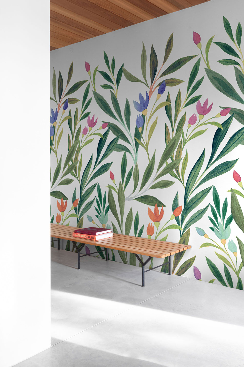 Fototapete, Blumen, Blätter, A72801, One roll, one motif 2, Grandeco