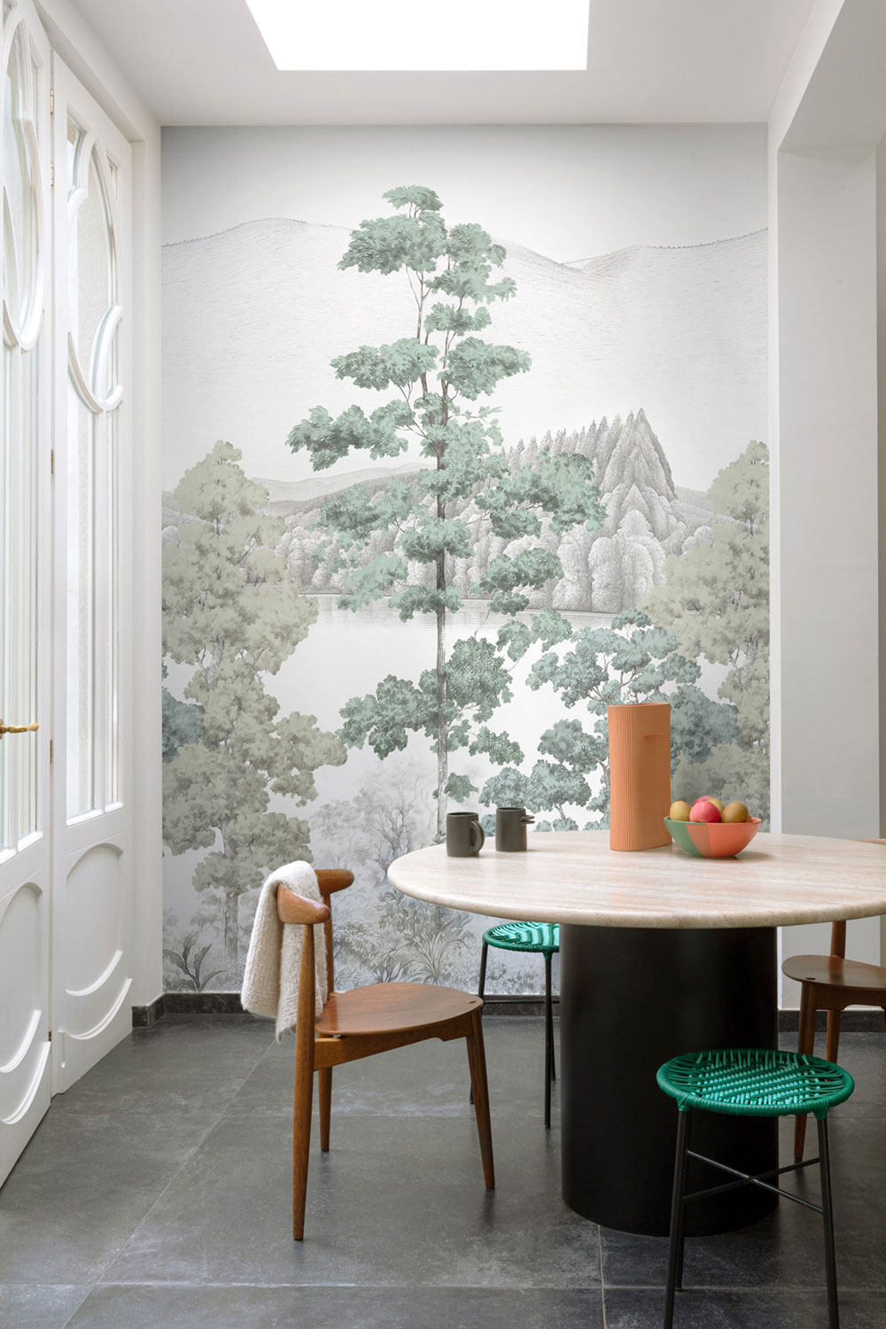 Fototapete, Berglandschaft, Bäume, A73701, One roll, one motif 2, Grandeco