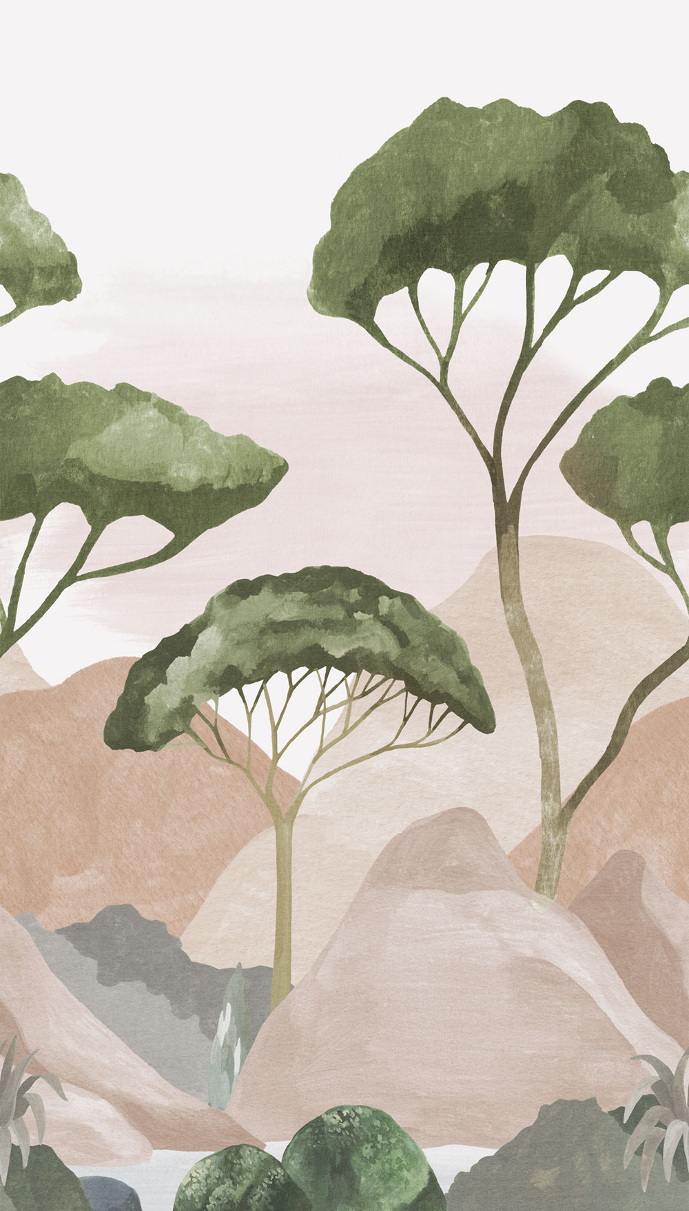 Fototapete, Landschaft, Bäume, A77401, One roll, one motif 2, Grandeco