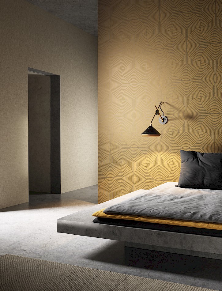 Tapete, ocker, grafisch, Art Deco, EAR605, The Texture Book, Masureel