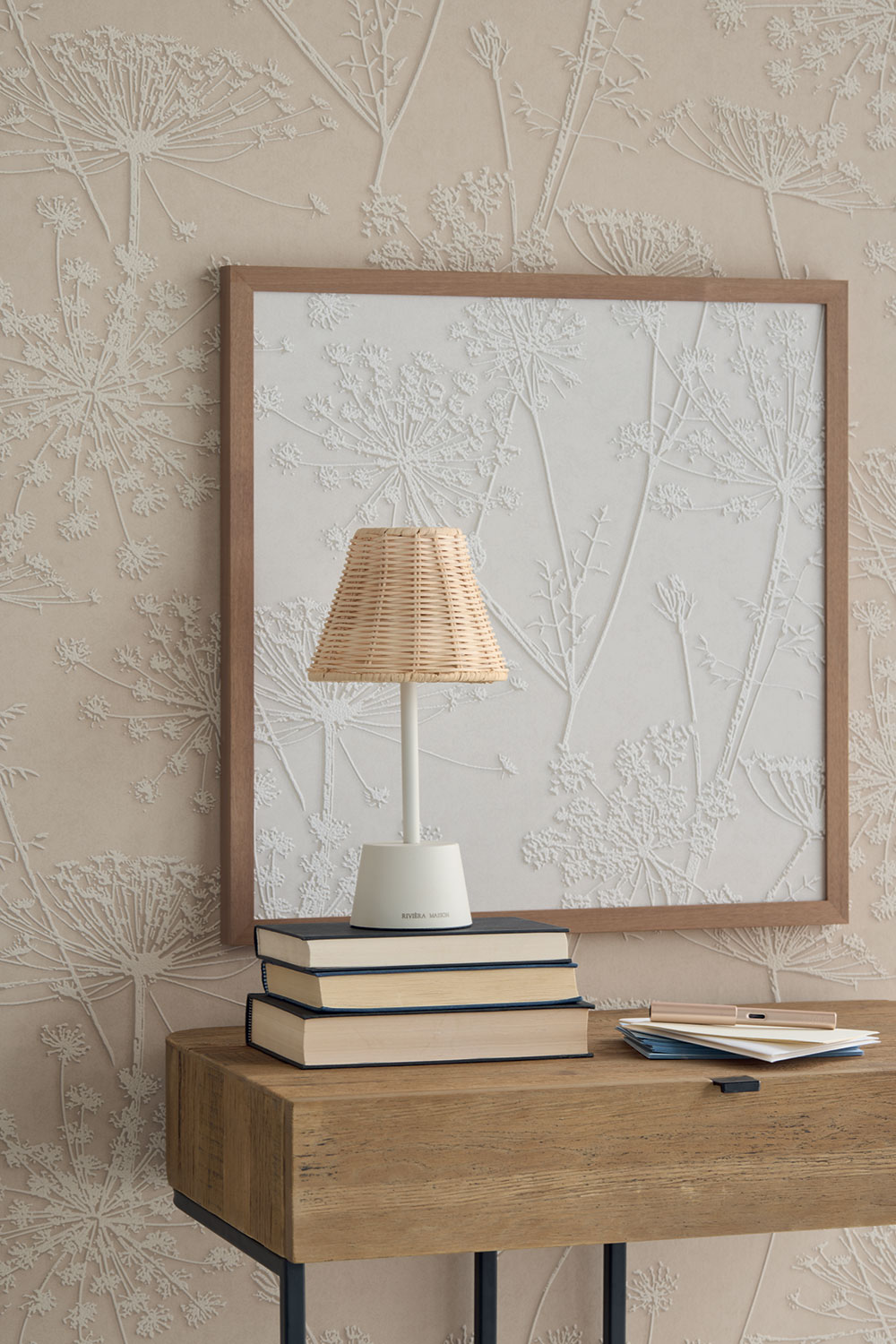 Tapete, beige, Pflanzen, Gräser, 350512, Riviera Maison, Eijffinger