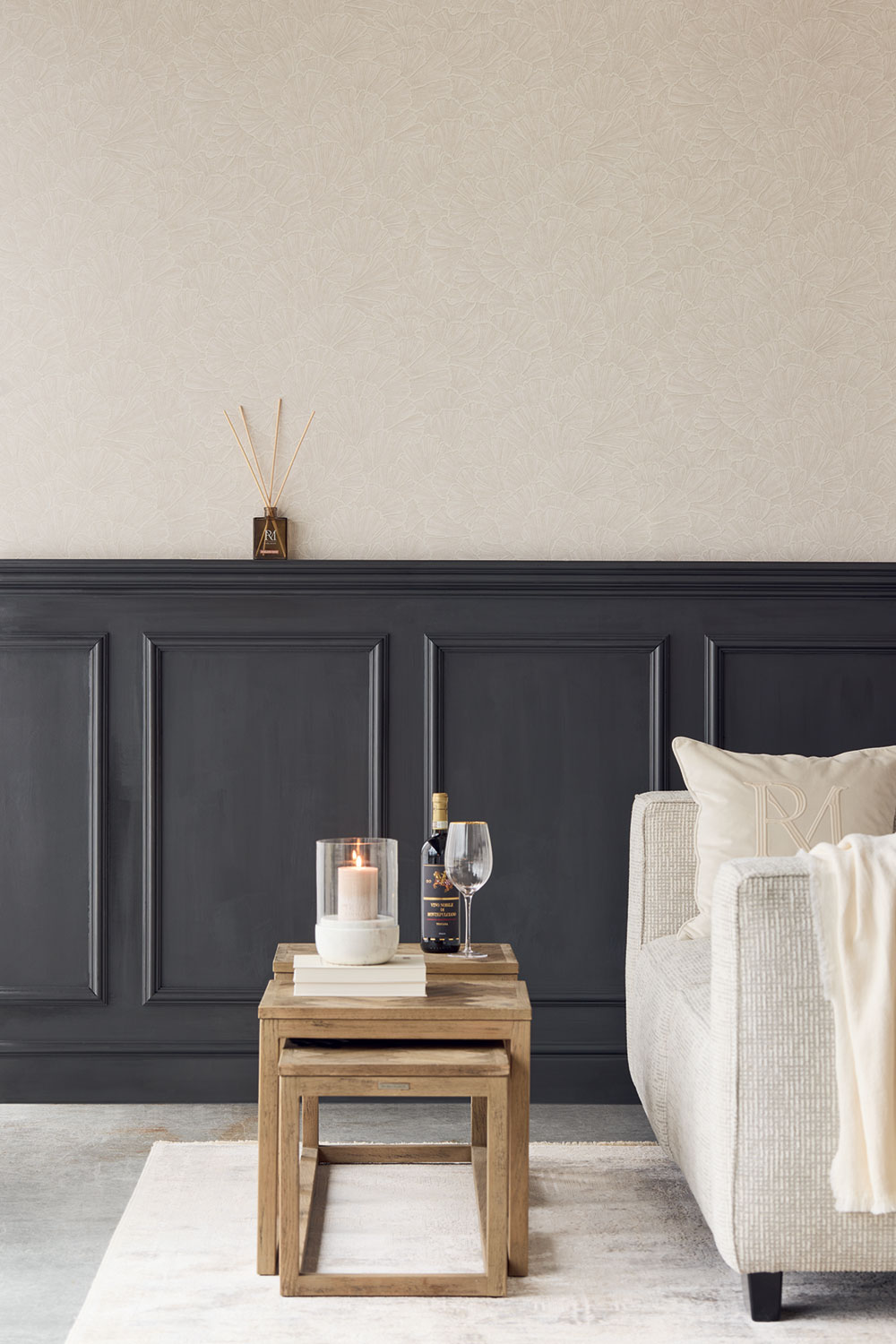 Tapete, cremefarben, Ginkgoblätter, 350520, Riviera Maison, Eijffinger